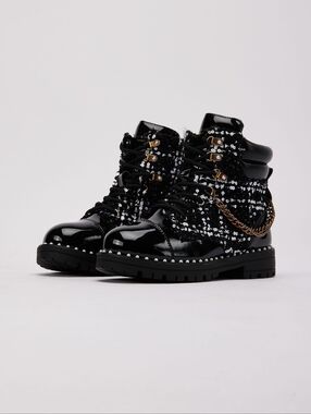Kurt Geiger Chain Combat Boots